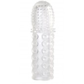 Прозрачная закрытая гелевая насадка - 13,5 см. - Toyfa Basic - в Новокуйбышевске купить с доставкой