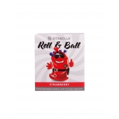 Стимулирующий презерватив-насадка Roll   Ball Strawberry - Sitabella - купить с доставкой в Новокуйбышевске