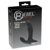 Черный вибромассажер простаты с функцией римминга Plug with Perineum Stimulator - 16,6 см. - Orion - в Новокуйбышевске купить с доставкой