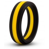 Черно-желтое силиконовое эрекционное кольцо Silicone Go Pro Cock Ring - Blush Novelties - в Новокуйбышевске купить с доставкой