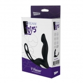 Черный вибромассажер простаты P-PLEASER W ERECTION ENHANCE - Dream Toys - в Новокуйбышевске купить с доставкой