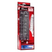 Прозразная закрытая насадка на пенис с поддержкой мошонки Clearly Ample Penis Enhancer - 22 см. - XR Brands - в Новокуйбышевске купить с доставкой