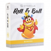 Стимулирующий презерватив-насадка Roll   Ball Banana - Sitabella - купить с доставкой в Новокуйбышевске