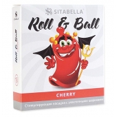 Стимулирующий презерватив-насадка Roll   Ball Cherry - Sitabella - купить с доставкой в Новокуйбышевске