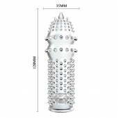 Закрытая прозрачная насадка Crystal sleeve - 14,2 см. - Erowoman-Eroman - в Новокуйбышевске купить с доставкой