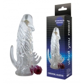 Закрытая прозрачная вибронасадка на пенис Crystal Sleeve Vibe - Erowoman-Eroman - в Новокуйбышевске купить с доставкой