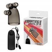 Дымчатая насадка-мастурбатор с вибрацией Vibrating Crystal Cap II - Baile - в Новокуйбышевске купить с доставкой