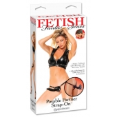 Черный податливый страпон Posable Partner Strap-On - 17,8 см. - Pipedream - купить с доставкой в Новокуйбышевске