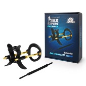Черно-золотистый экстендер для пениса Sex Expert - Sex Expert - в Новокуйбышевске купить с доставкой