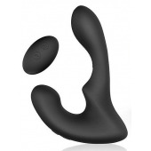 Черный силиконовый вибромассажер простаты с пультом ДУ - Sex Expert - в Новокуйбышевске купить с доставкой