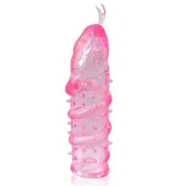 Закрытая рельефная насадка Crystal sleeve snakes в виде змеи с усиками - 14 см. - Erowoman-Eroman - в Новокуйбышевске купить с доставкой