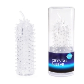 Закрытая рельефная насадка Crystal sleeve с усиками - 12 см. - Erowoman-Eroman - в Новокуйбышевске купить с доставкой
