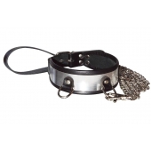 Стильный ошейник с металлическим блеском и поводком - Sitabella - купить с доставкой в Новокуйбышевске