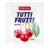 Пробник гель-смазки Tutti-frutti с вишнёвым вкусом - 4 гр. - Биоритм - купить с доставкой в Новокуйбышевске