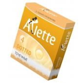 Презервативы Arlette Dotted с точечной текстурой - 3 шт. - Arlette - купить с доставкой в Новокуйбышевске
