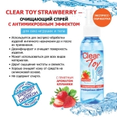 Очищающий спрей для игрушек CLEAR TOY Strawberry - 100 мл. - Биоритм - купить с доставкой в Новокуйбышевске