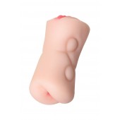 Телесный двусторонний мастурбатор Rich Fruit - вагина и анус - ToyFa - в Новокуйбышевске купить с доставкой