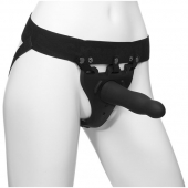 Черный полый вибрострапон Body Extensions BE Aroused - 17,78 см. - Doc Johnson - купить с доставкой в Новокуйбышевске