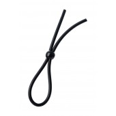 Черное лассо на пенис с одной бусиной - A-toys - в Новокуйбышевске купить с доставкой