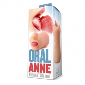 Телесный мастурбатор-ротик с язычком Oral Anne - Blush Novelties - в Новокуйбышевске купить с доставкой