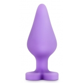 Фиолетовая анальная пробка Naughty Candy Heart Do Me Now - 8,9 см. - Blush Novelties - купить с доставкой в Новокуйбышевске