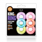 Набор из 6 эрекционных колец King of the Ring - Blush Novelties - в Новокуйбышевске купить с доставкой