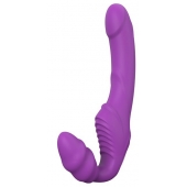 Фиолетовый безремневой вибрострапон DOUBLE DIPPER - Dream Toys - купить с доставкой в Новокуйбышевске