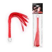 Красная плеть с рукоятью в оплетке - 28 см. - Notabu - купить с доставкой в Новокуйбышевске