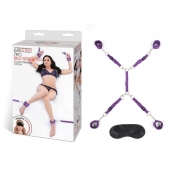 Фиолетовый набор фиксаций на кровати Classic Bedspreader - Lux Fetish - купить с доставкой в Новокуйбышевске