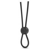 Черное силиконовое лассо на пенис SILICONE LOOP COCK RING - Blush Novelties - в Новокуйбышевске купить с доставкой