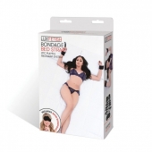 Чёрные манжеты для фиксации на кровати Bondage Bed Strap - Lux Fetish - купить с доставкой в Новокуйбышевске