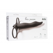 Черная вибронасадка для двойного проникновения Flirtini - 15,9 см. - Lola Games - купить с доставкой в Новокуйбышевске