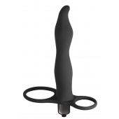 Черная вибронасадка для двойного проникновения Flirtini - 15,9 см. - Lola Games - купить с доставкой в Новокуйбышевске