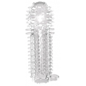 Закрытая прозрачная насадка на пенис с шипиками Nubby Sleeve - 14,5 см. - Chisa - в Новокуйбышевске купить с доставкой