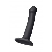 Черный фаллос на присоске Silicone Bendable Dildo S - 17 см. - Strap-on-me - купить с доставкой в Новокуйбышевске