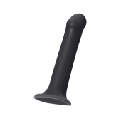 Черный фаллос на присоске Silicone Bendable Dildo L - 19 см. - Strap-on-me - купить с доставкой в Новокуйбышевске