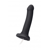 Черный фаллос с имитацией эякуляции Silicon Cum Dildo L - 19,6 см. - Strap-on-me - купить с доставкой в Новокуйбышевске