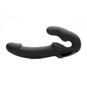 Черный безремневой страпон Urge Silicone Strap On с пультом ДУ - 24 см. - XR Brands - купить с доставкой в Новокуйбышевске