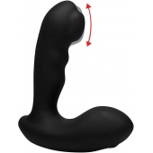 Черный стимулятор простаты Alpha-Pro 7X P-Milker Silicone Prostate Stimulator with Milking Bead - XR Brands - в Новокуйбышевске купить с доставкой