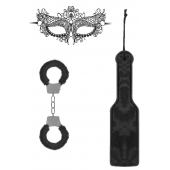 Черный игровой набор Introductory Bondage Kit №4 - Shots Media BV - купить с доставкой в Новокуйбышевске