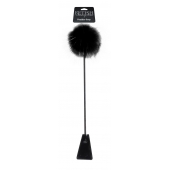 Черный стек Feather Crop с пуховкой на конце - 53,3 см. - Pipedream - купить с доставкой в Новокуйбышевске