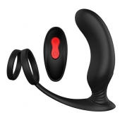 Черный массажер простаты REMOTE P-PLEASER - Dream Toys - в Новокуйбышевске купить с доставкой