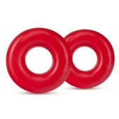 Набор из 2 красных эрекционных колец DONUT RINGS OVERSIZED - Blush Novelties - в Новокуйбышевске купить с доставкой