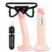 Регулируемые трусики с 2 насадками - 16 и 15 см. - Lux Fetish - купить с доставкой в Новокуйбышевске
