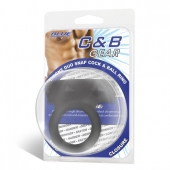 Черное двойное силиконовое кольцо С B GEAR - BlueLine - в Новокуйбышевске купить с доставкой
