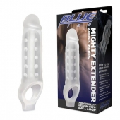 Прозрачная текстурированная насадка Mighty Extender - 13 см. - BlueLine - в Новокуйбышевске купить с доставкой