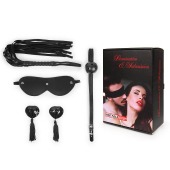 Эротический набор в черном цвете: маска, кляп, пэстисы, плётка - Notabu - купить с доставкой в Новокуйбышевске