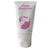 Лубрикант на водной основе с ароматом малины Love Protection Raspberry - 50 мл. - Lola Games - купить с доставкой в Новокуйбышевске