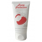 Лубрикант на водной основе с ароматом малины Love Protection Strawberry - 50 мл. - Lola Games - купить с доставкой в Новокуйбышевске
