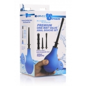 Анальный душ с 3 насадками Premium One-way Valve Anal Douche Set - XR Brands - купить с доставкой в Новокуйбышевске